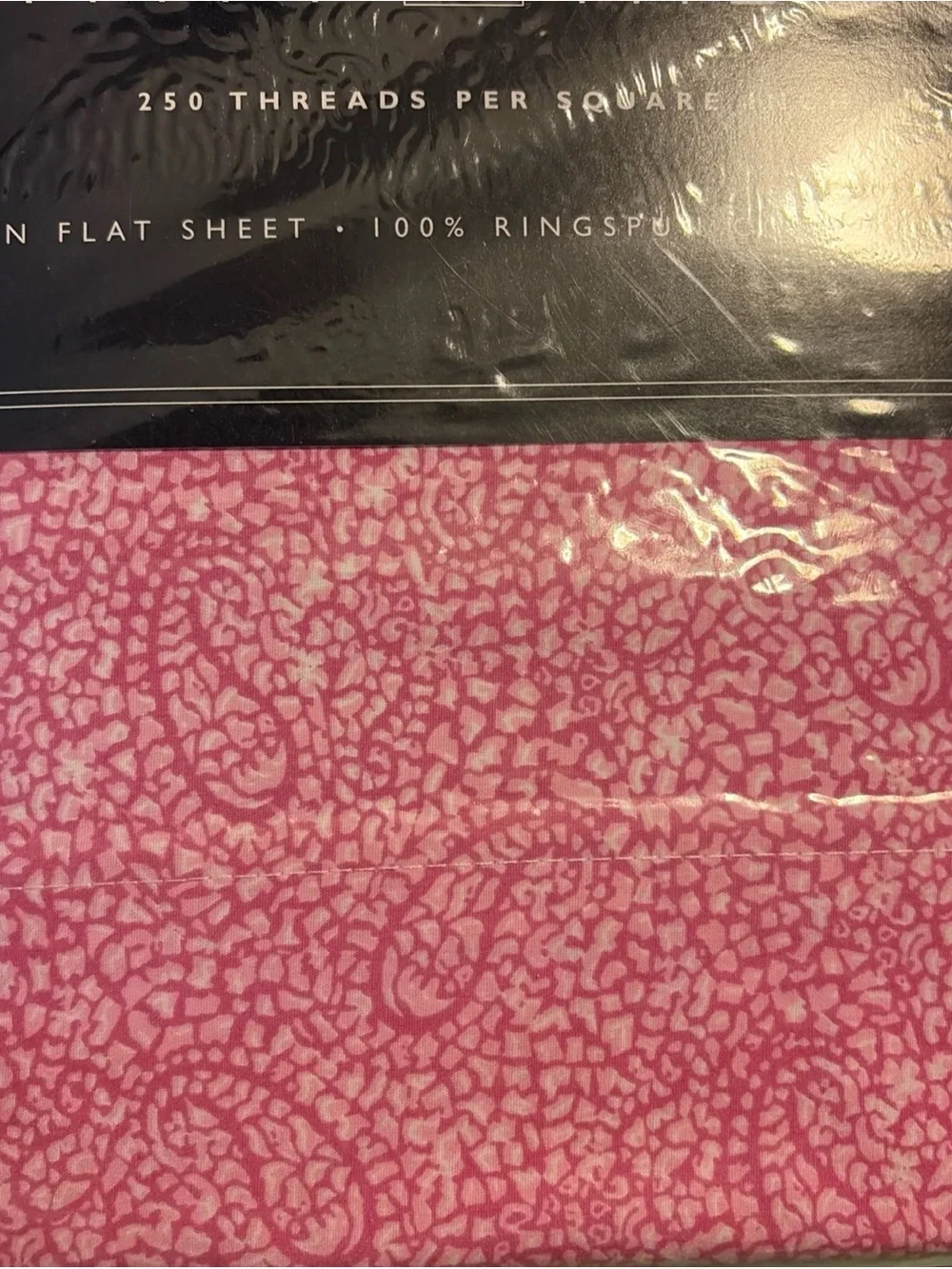 Tommy Hilfiger Pink Paisley 100% cotton queen flat sheet only 250 count NEW!!